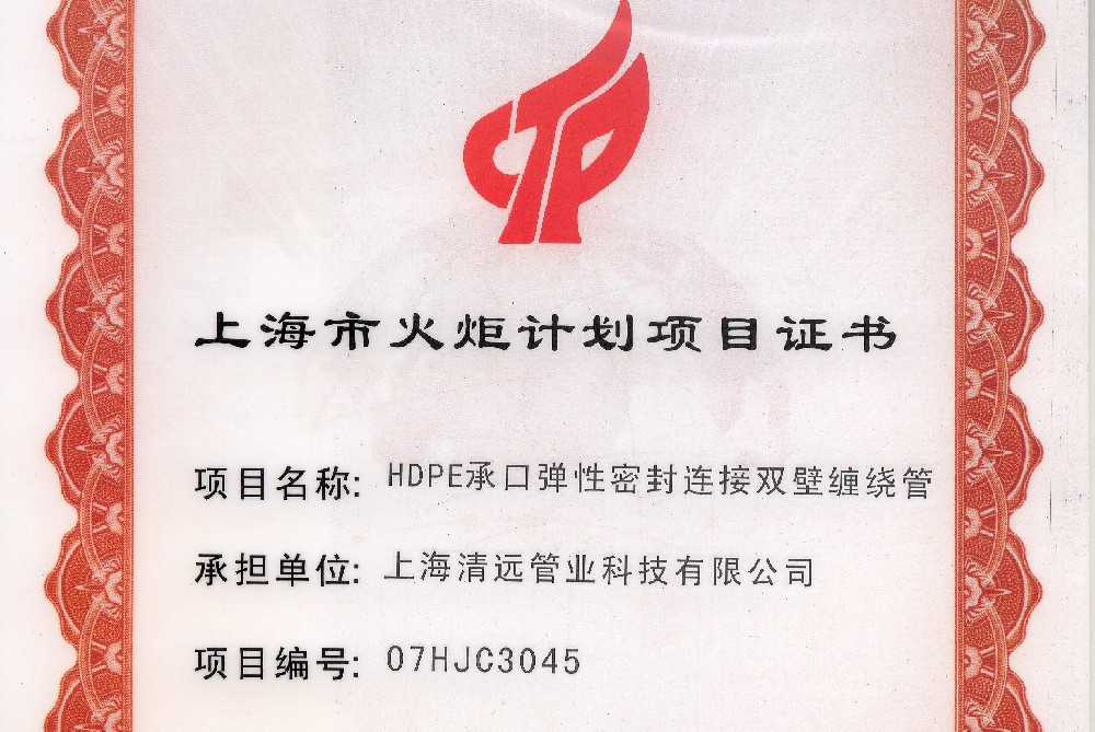 上(shàng)海(hǎi)市(shì)火(huǒ)炬計(jì)劃項目