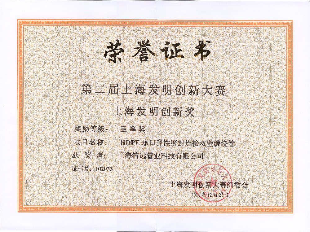 上(shàng)海(hǎi)發明(míng)創新獎